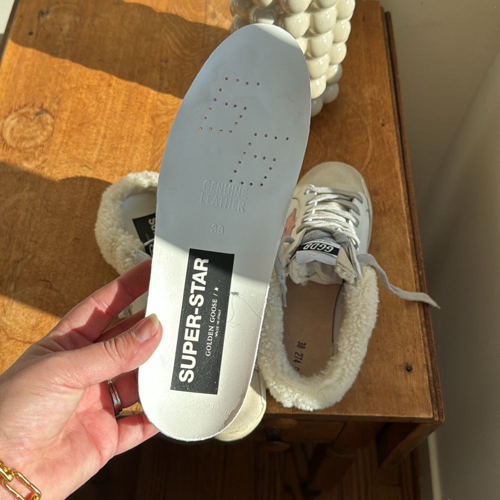 Women’s Golden Goose Sabot Sneaker Shearling/Pink size 38 - Picture 6 of 9